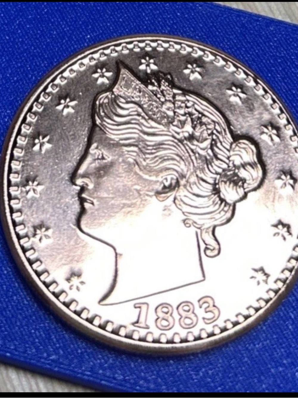 Copper .999 Fine Round - V Design - Rose Copper Color